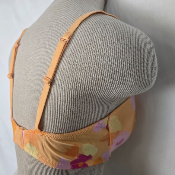Auden Bra Women's 36DD Pink Orange Floral The Everyday Demi Coverage NWT - Picture 11 of 16